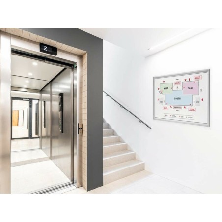 Durable 500923 marco para pared 660 x 900 mm rectángulo plata aluminio