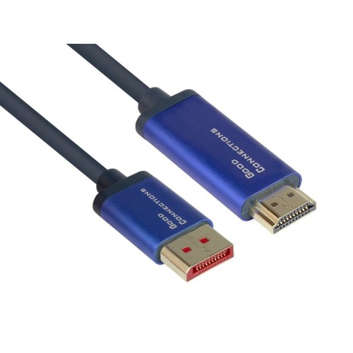 Good connections cable dp1.4-m.-hdmi2.0-m. azul 1m