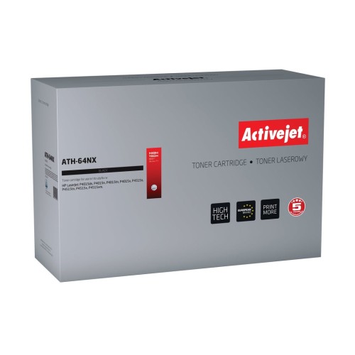 Tóner activejet ath-64nx (reemplazo para hp 64x cc364x, supreme, 24000 páginas, negro)