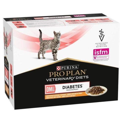 Comida húmeda para gatos purina pro plan veterinary diets dm st/ox diabetes management  10 x 85 g