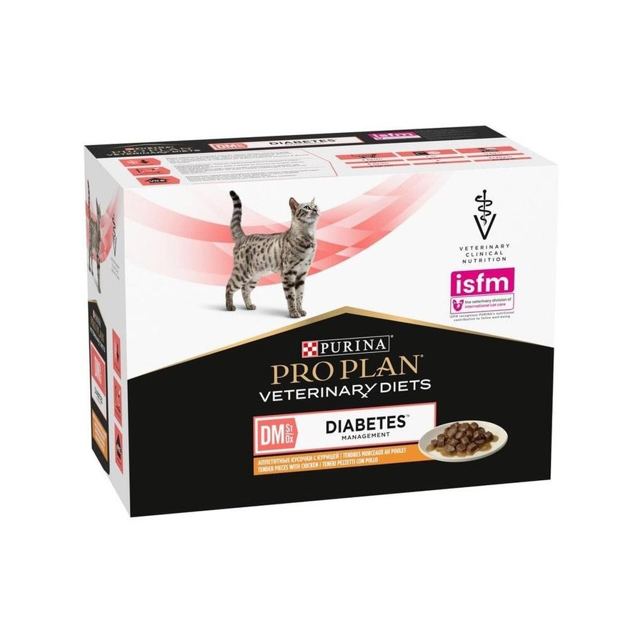 Comida húmeda para gatos purina pro plan veterinary diets dm st/ox diabetes management  10 x 85 g
