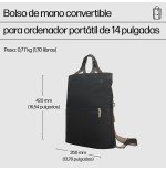 Hp bolso de mano de mochila para ordenador portátil convertible de 14 pulgadas