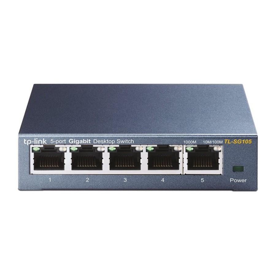 Tp-link tl-sg105 switch 5 puertos gigabit 10/100/1000 mbps metálico
