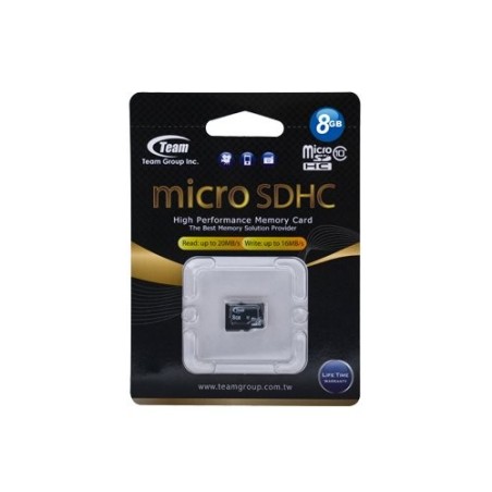 Team group micro sd 8gb clase10 con adaptador