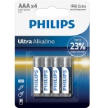 Philips - ultra alkaline pila aaa lr03 blister*4