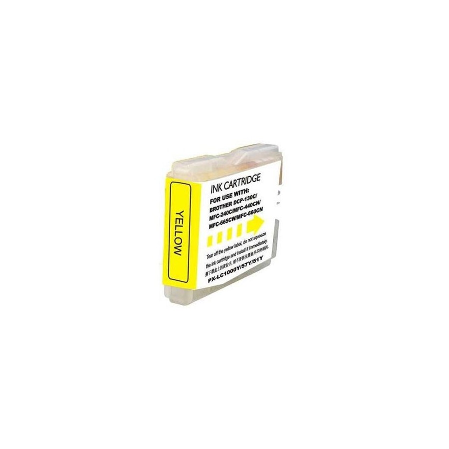 Tinta compatible para brother lc1000 xl amarillo lc1000y/lc970y