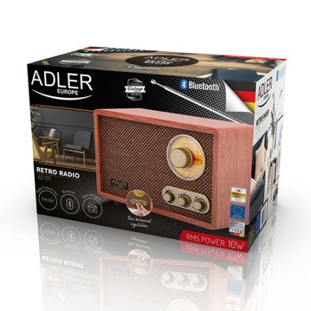 Radio adler ad 1171 retro  with bluetooth, brown