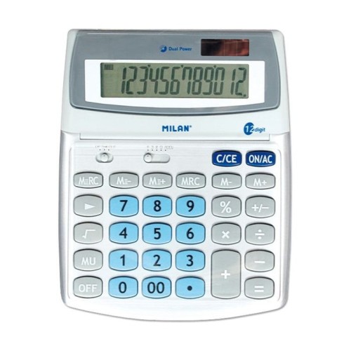 Calculadora milan 152512bl gris