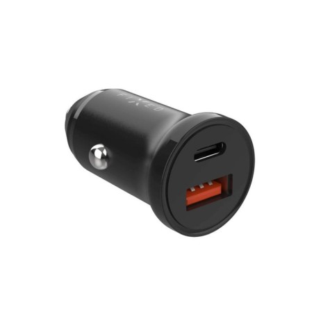 Cargador de coche usb-c fijo usb 20w, negro