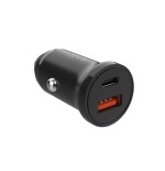 Cargador de coche usb-c fijo usb 20w, negro