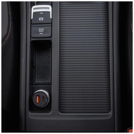 Cargador de coche usb-c fijo usb 20w, negro
