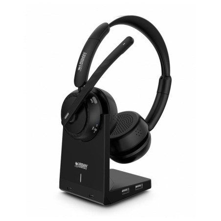 Auriculares urban factory movee max inalámbrico  usb tipo a bluetooth base de carga negro