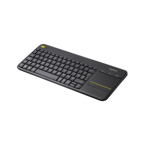 Teclado italiano logitech k400 plus tv rf inalámbrico qwerty negro