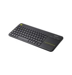Teclado italiano logitech k400 plus tv rf inalámbrico qwerty negro