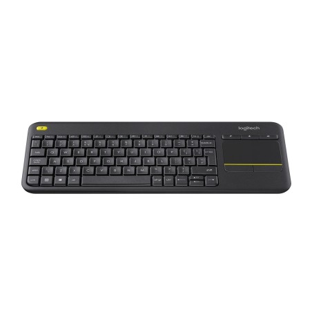 Teclado italiano logitech k400 plus tv rf inalámbrico qwerty negro