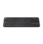 Teclado italiano logitech k400 plus tv rf inalámbrico qwerty negro