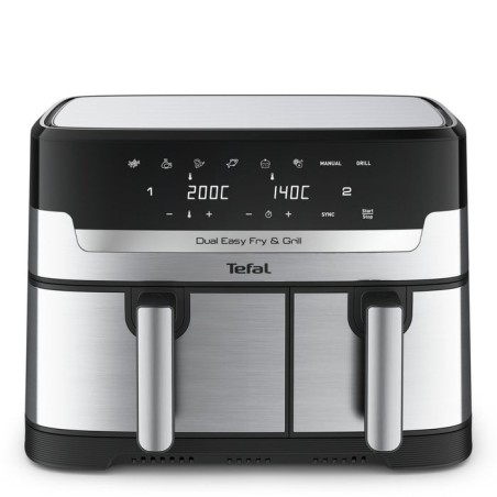 Freidora tefal ey905d de aire caliente acero fino/negro