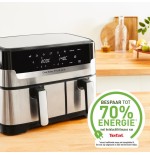 Freidora tefal ey905d de aire caliente acero fino/negro