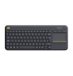 Teclado italiano logitech k400 plus tv rf inalámbrico qwerty negro