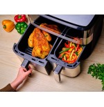 Freidora tefal ey905d de aire caliente acero fino/negro