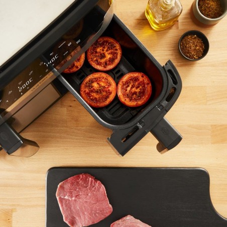Freidora tefal ey905d de aire caliente acero fino/negro
