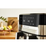 Freidora tefal ey905d de aire caliente acero fino/negro