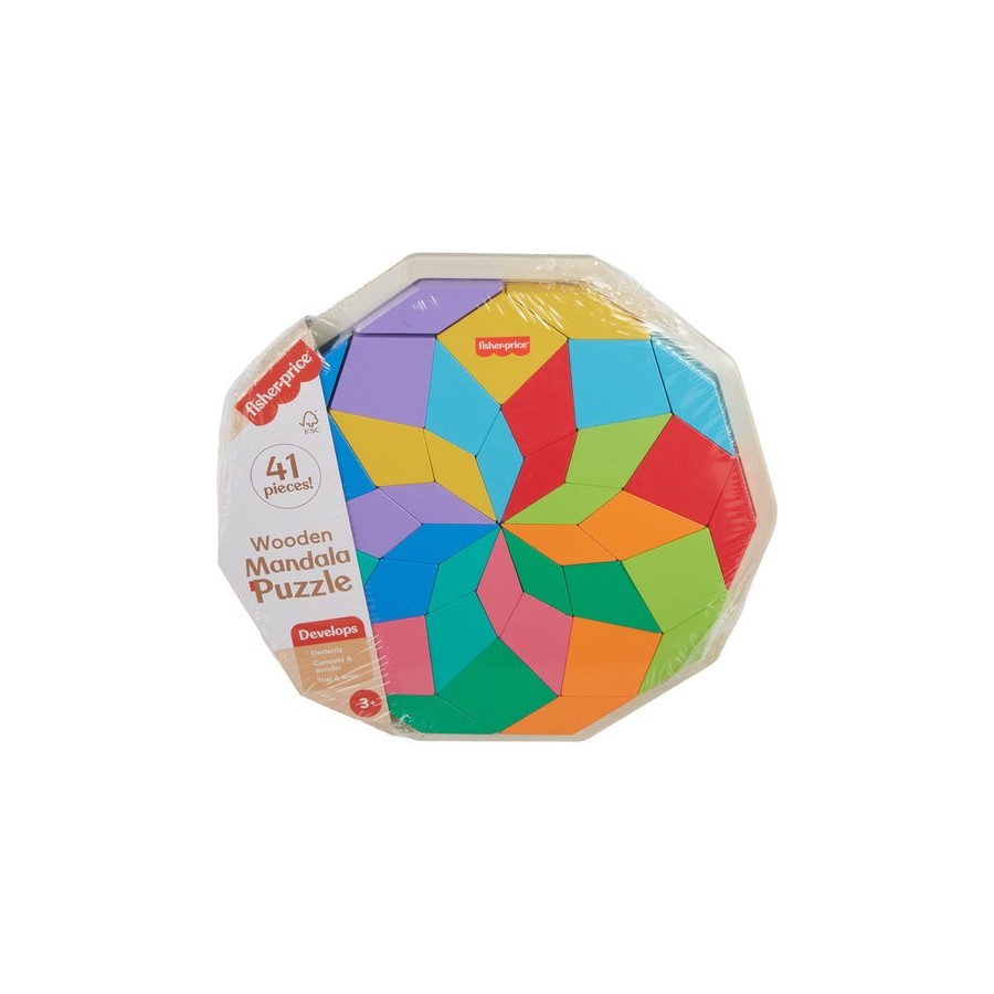 Puzzle mandala de madera fisher-price 40 piezas hxt94