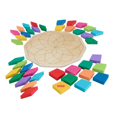 Puzzle mandala de madera fisher-price 40 piezas hxt94