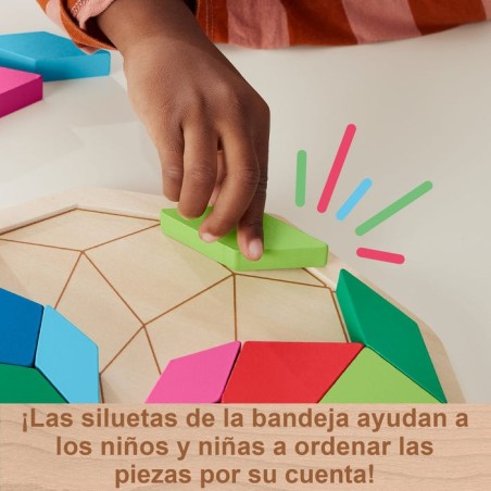 Puzzle mandala de madera fisher-price 40 piezas hxt94