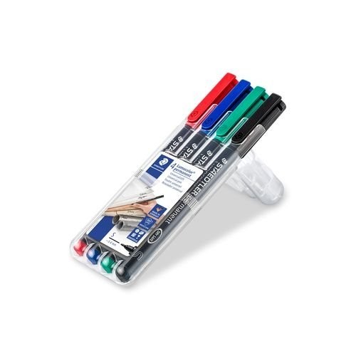 Staedtler rotulador permanente lumocolor punta 0.4mm 313 estuche cuatro unidades