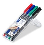 Staedtler rotulador permanente lumocolor punta 0.4mm 313 estuche cuatro unidades