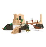 Schleich dinosaurs dino temple conquest mega set, figura de juguete 42656