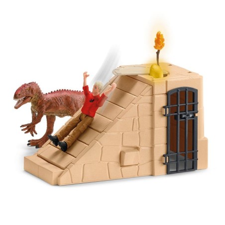 Schleich dinosaurs dino temple conquest mega set, figura de juguete 42656