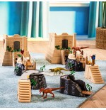 Schleich dinosaurs dino temple conquest mega set, figura de juguete 42656