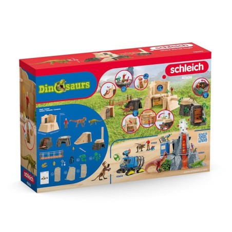 Schleich dinosaurs dino temple conquest mega set, figura de juguete 42656