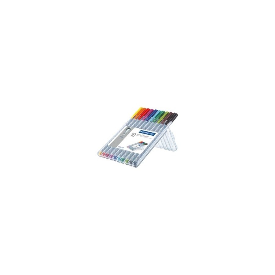 Staedtler estuche 10 rotuladores triplus fineliner 334 colores surtidos