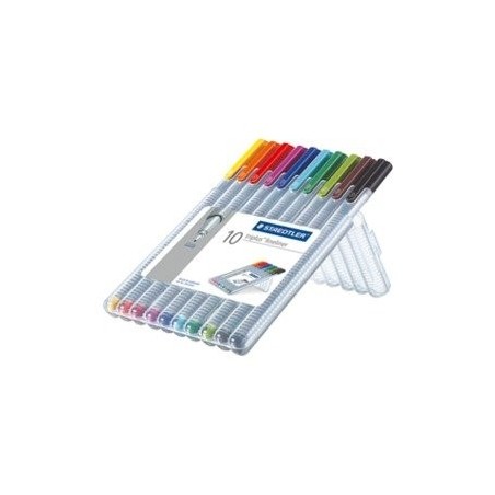Staedtler estuche 10 rotuladores triplus fineliner 334 colores surtidos