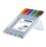 Staedtler estuche 10 rotuladores triplus fineliner 334 colores surtidos