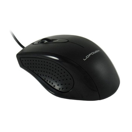 Lc power lc-m710b, ratón usb óptico, 800 ppp, negro