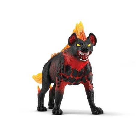 Schleich eldrador creatures battlecave lava hyena, figura de juguete 42674