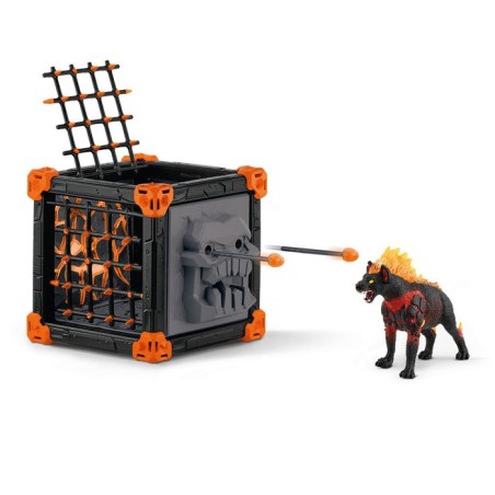 Schleich eldrador creatures battlecave lava hyena, figura de juguete 42674
