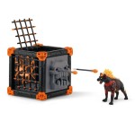 Schleich eldrador creatures battlecave lava hyena, figura de juguete 42674