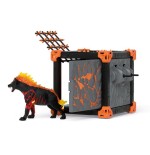 Schleich eldrador creatures battlecave lava hyena, figura de juguete 42674