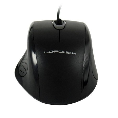Lc power lc-m710b, ratón usb óptico, 800 ppp, negro