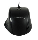 Lc power lc-m710b, ratón usb óptico, 800 ppp, negro