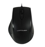 Lc power lc-m710b, ratón usb óptico, 800 ppp, negro