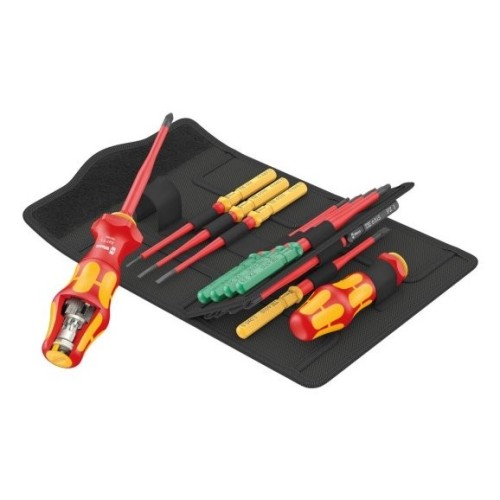 Wera kraftform kompakt turbo i 1 buscador de herramientas, 16 piezas, llave de vaso rojo/amarillo, 16 piezas 5006640001