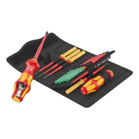 Wera kraftform kompakt turbo i 1 buscador de herramientas, 16 piezas, llave de vaso rojo/amarillo, 16 piezas 5006640001