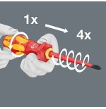 Wera kraftform kompakt turbo i 1 buscador de herramientas, 16 piezas, llave de vaso rojo/amarillo, 16 piezas 5006640001