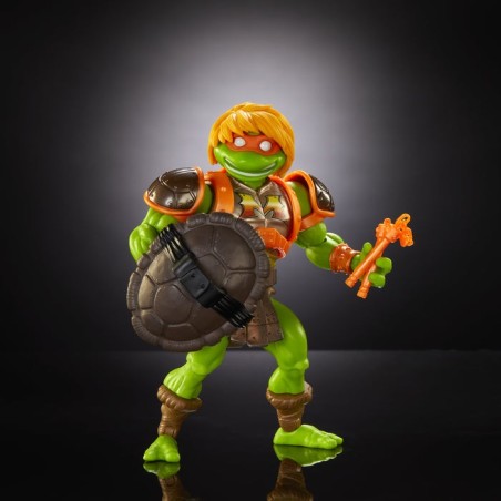 Figura de juguete mattel masters of the universe origins turtles of grayskull michelangelo hth13
